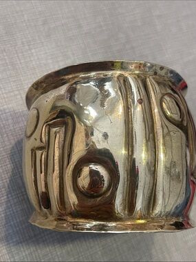 Vintage 2” wide bold brass cuff bracelet